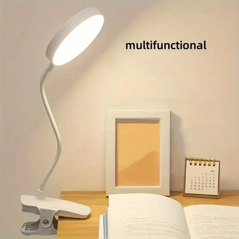 Flexi-Beam 3-Mode LED Clip-On Reading Light | Eye-Caring Gooseneck Lamp