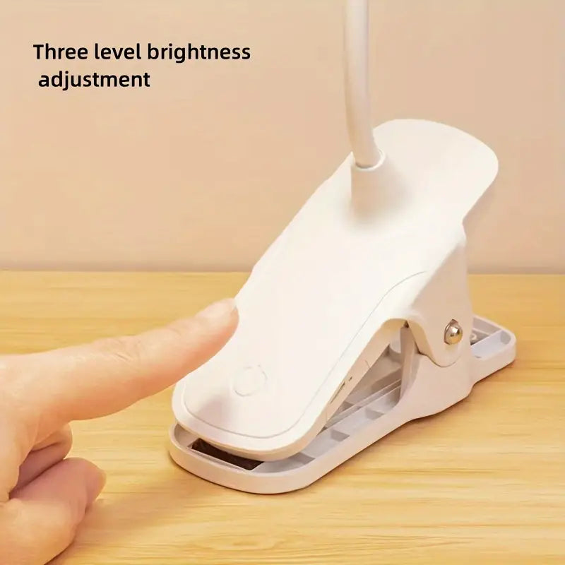 Flexi-Beam 3-Mode LED Clip-On Reading Light | Eye-Caring Gooseneck Lamp