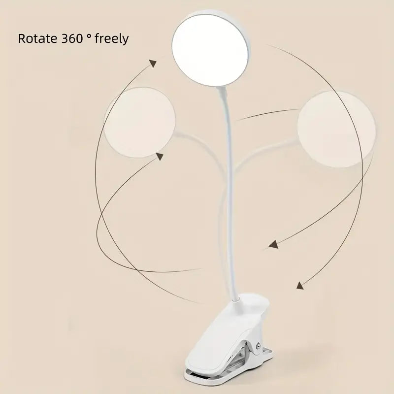 Flexi-Beam 3-Mode LED Clip-On Reading Light | Eye-Caring Gooseneck Lamp