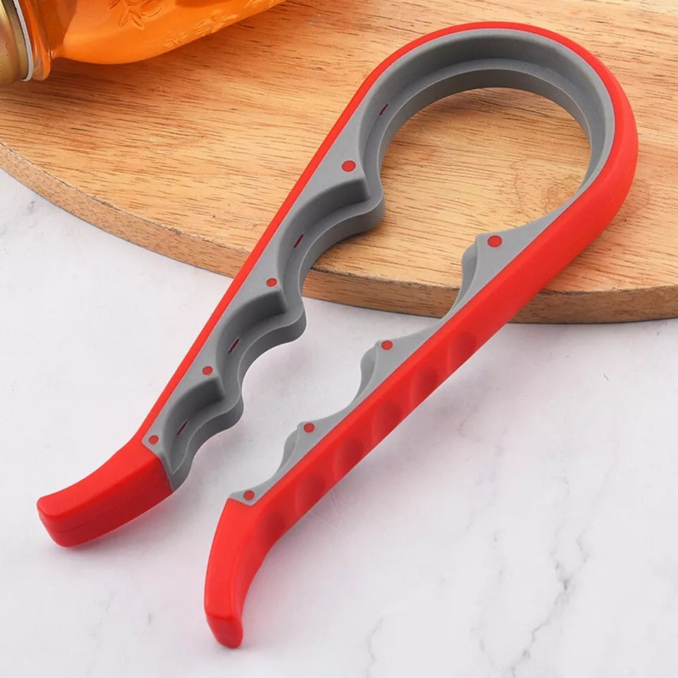 Ultimate 4-in-1 Non-Slip Jar Opener | Ergonomic Multi-Size Lid Gripper
