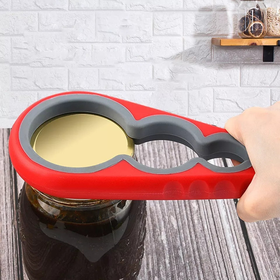 Ultimate 4-in-1 Non-Slip Jar Opener | Ergonomic Multi-Size Lid Gripper
